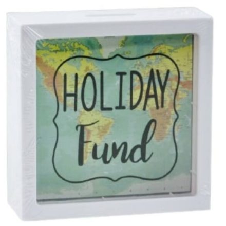 Persely fehér Holiday Fund 15 cm