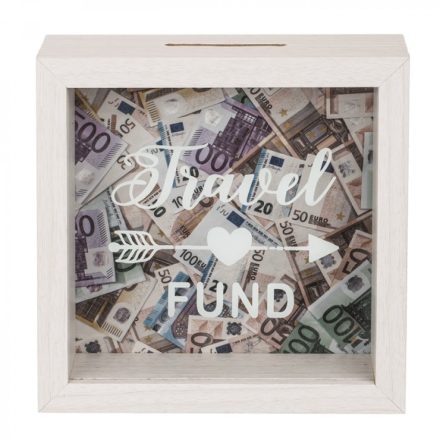 Persely fehér Travel Fund 15 cm