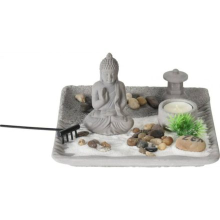 Buddha Zen kert négyzet sz:20 cm h:20 cm M:11,5CM