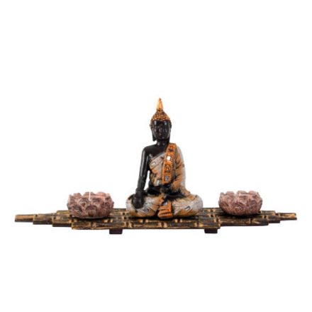 Buddha teamécsestartó 37cmx17cm